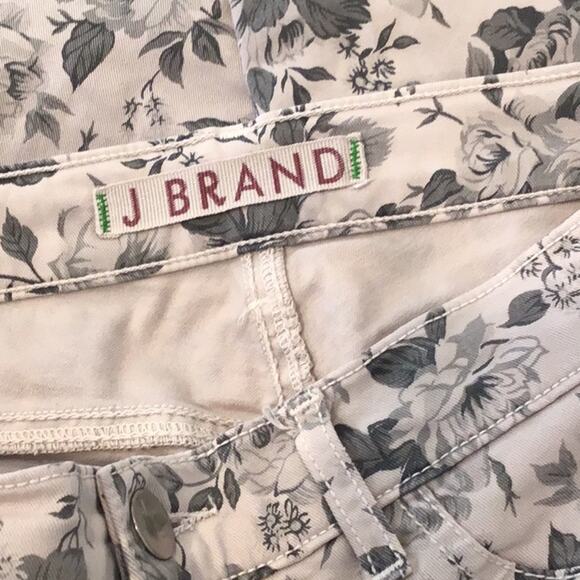 J BRAND Skinny 5-Pocket Floral Low Rise Jeans size 27 - Picture 4 of 6